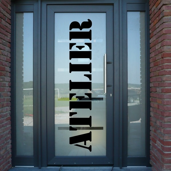 Exemple de stickers muraux: Atelier - Stencil